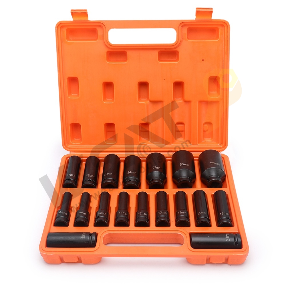 15PCS/ 18PCS Impact Deep Socket Set 1/2"Dr