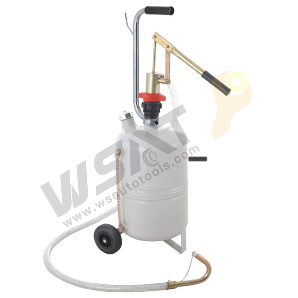 Manual oil dispensers with double-acting pump