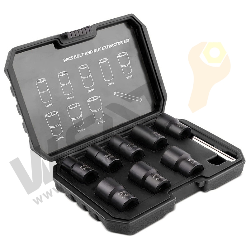 Damaged Bolt & Nut Extractor Set--6PC/9PC/11PC