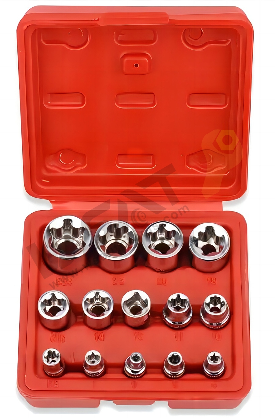 14PCS Torx Star Female Bit Socket wrench Set