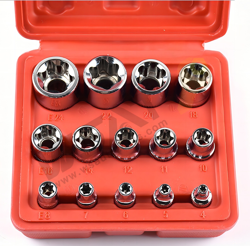 14PCS Torx Star Female Bit Socket wrench Set