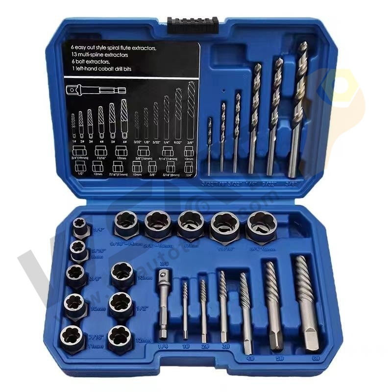 Damaged Bolt Nut Screw Remover Extractor Removal Set--26PC/35PC/49PC