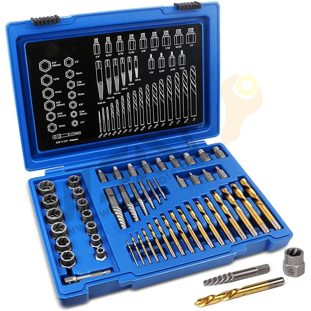 Damaged Bolt Nut Screw Remover Extractor Removal Set--26PC/35PC/49PC