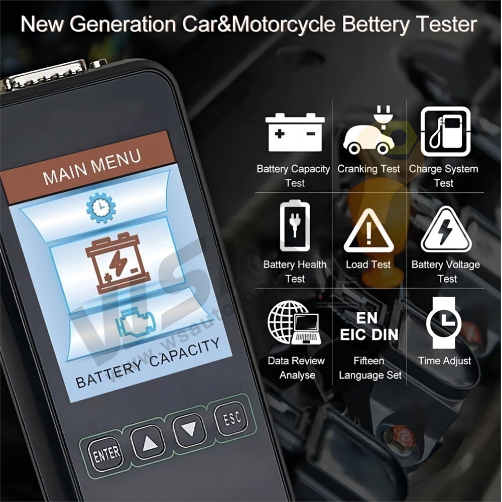 12V/24V Automotive Battery Tester for Lead Acid Battery