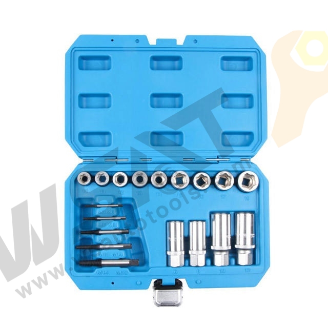 18PC  Bolt,Stud & Screw Extractor Set