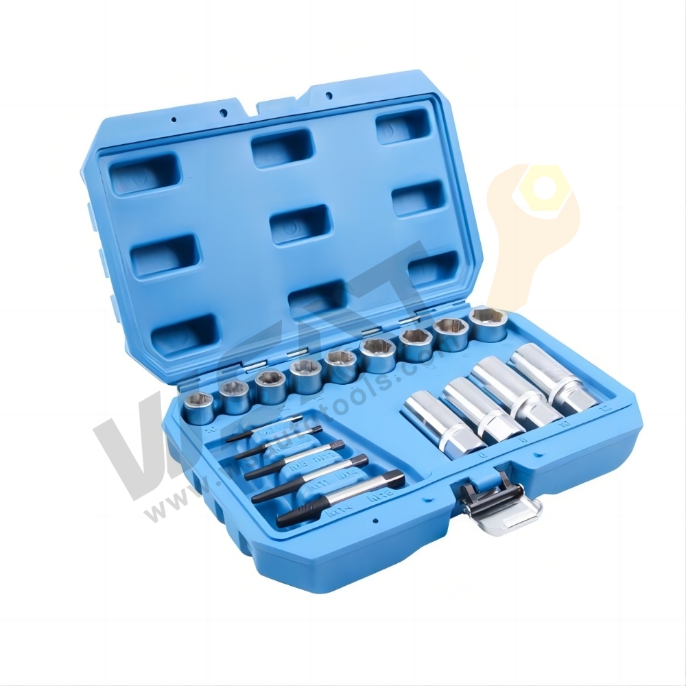 18PC  Bolt,Stud & Screw Extractor Set