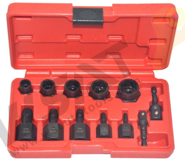 12PC Multi Spline Screw & Nut Extractor Set