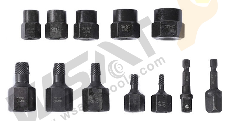 12PC Multi Spline Screw & Nut Extractor Set