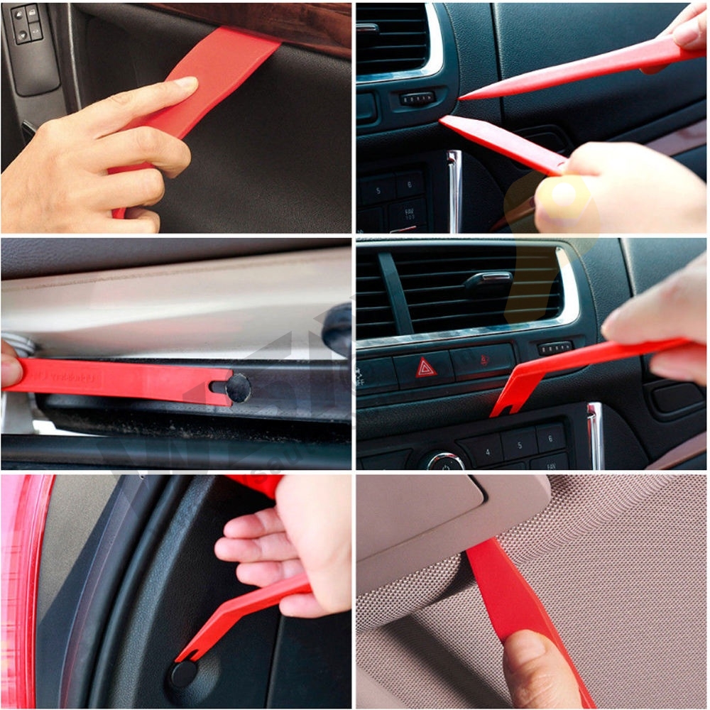 11PC Plastic Car Door Clip Panel Trim Removal Tools Kit Set