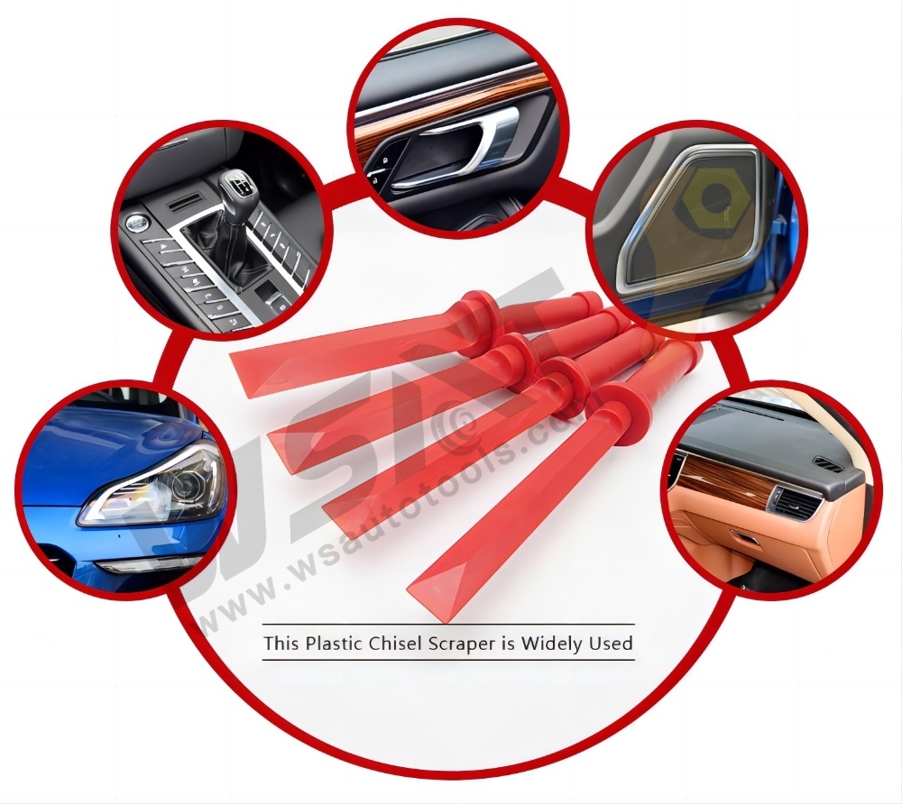 4PC Plastic Scraper Set Trim Scraper Tools Non-Marring Scraper Set