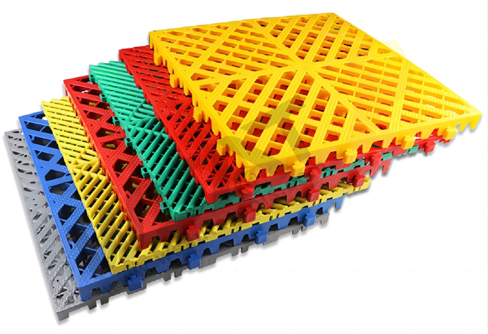Multicolor Car Wash Splicing Grille Plastic PP Garage Floor For Car Wash Equipment