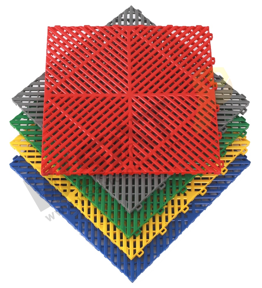 Multicolor Car Wash Splicing Grille Plastic PP Garage Floor For Car Wash Equipment