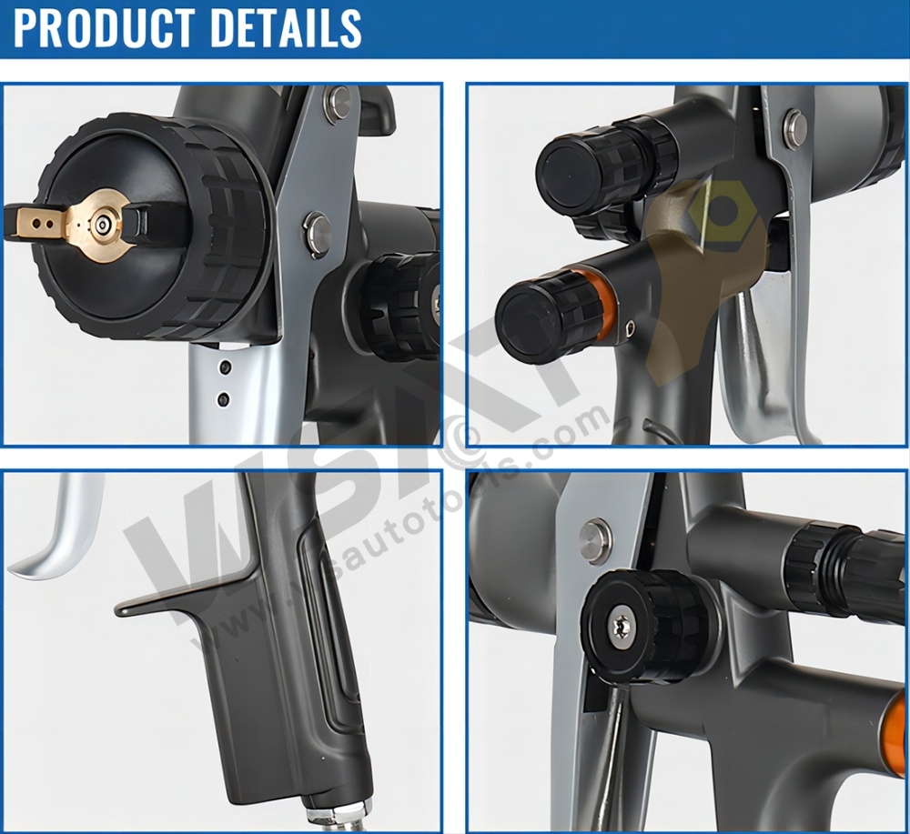 High Quality 1.3mm 600ML Automotive Gravity LVMP HVLP Pneumatic Air Paint Spray Gun