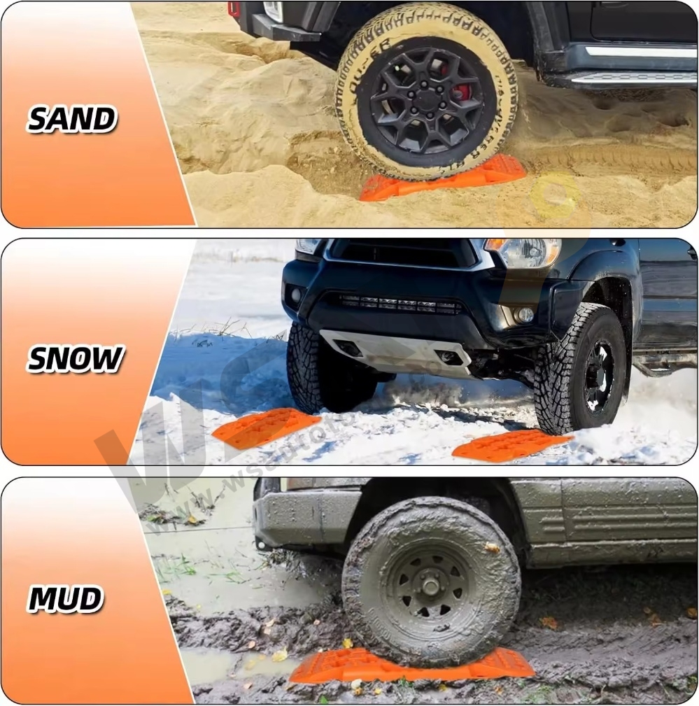 Mini Recovery Track Mats, 4x4 Off Road Recovery Traction Board for Sand Mud Snow