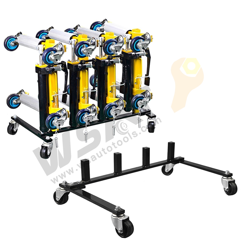 Car Dolly Rack for Storing 4 Hydraulic Dollies