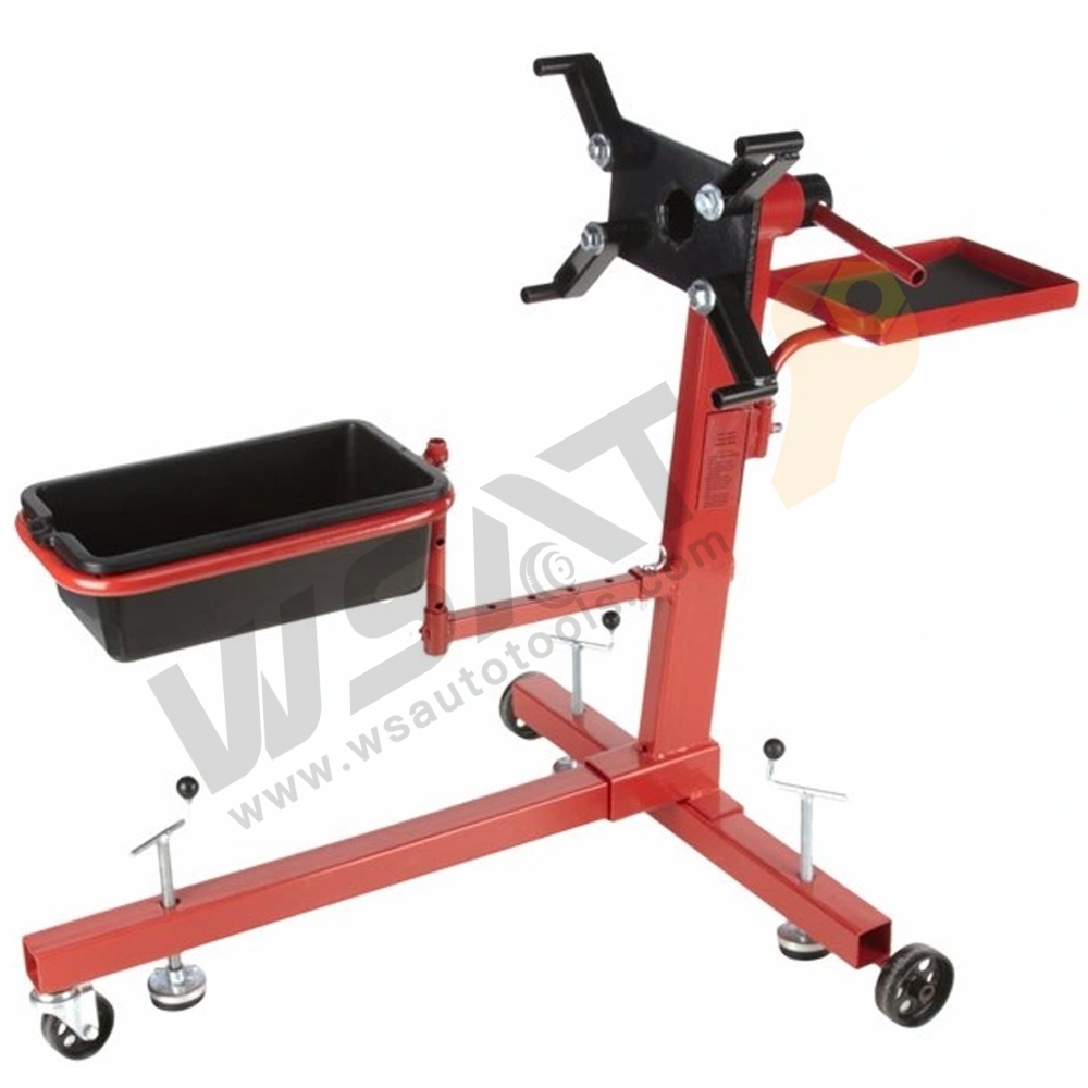 Rotating Engine Stand with Oil Pan & Tool Shelf