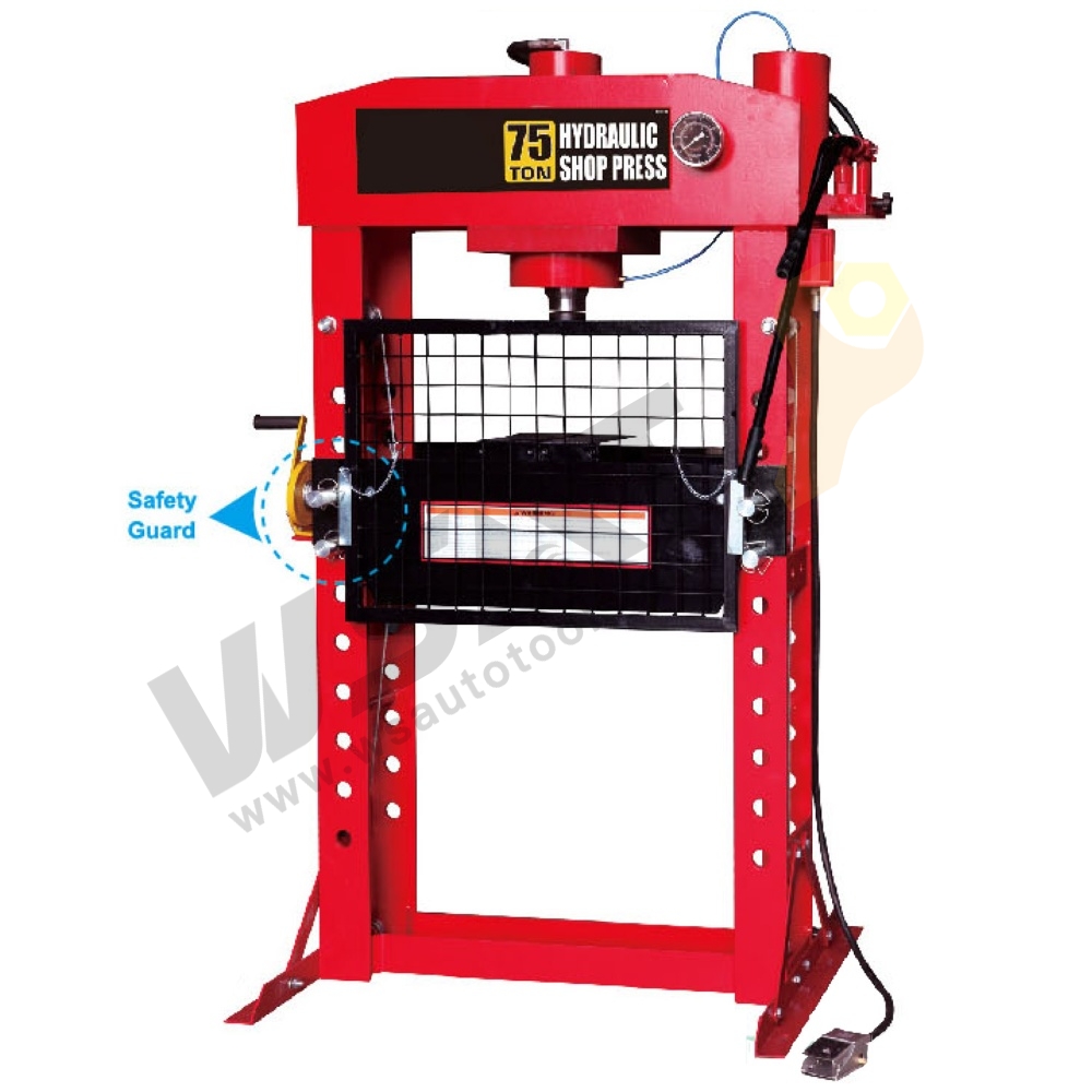 Welded Shop Press with Pneumatic Hydraulic Pump
