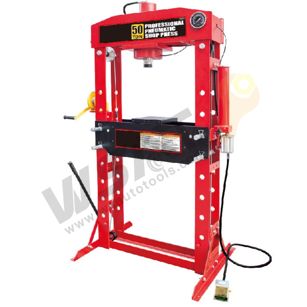 Welded Shop Press with Pneumatic Hydraulic Pump