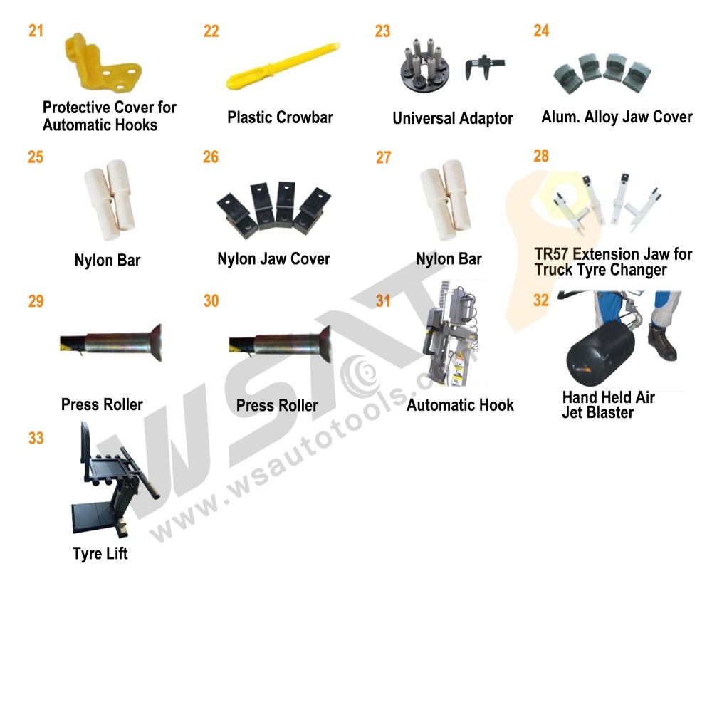Optional Accessories for Car Tire Changer