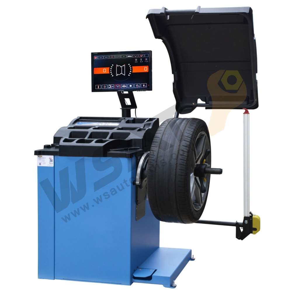 LCD Wheel Balancer with Foot Brake for 1'' to 28'' Tyres