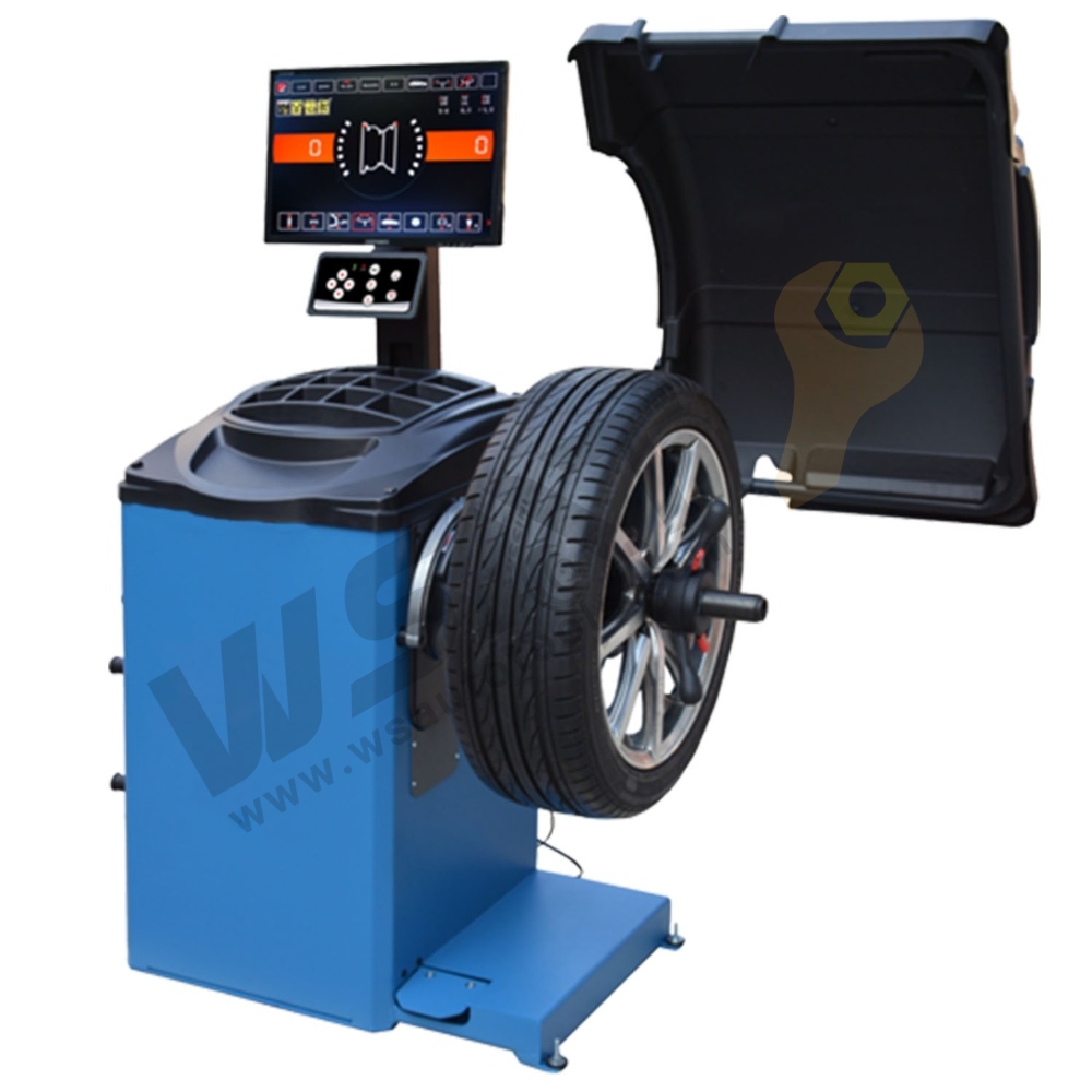 LCD Wheel Balancer with Foot Brake for 1'' to 28'' Tyres