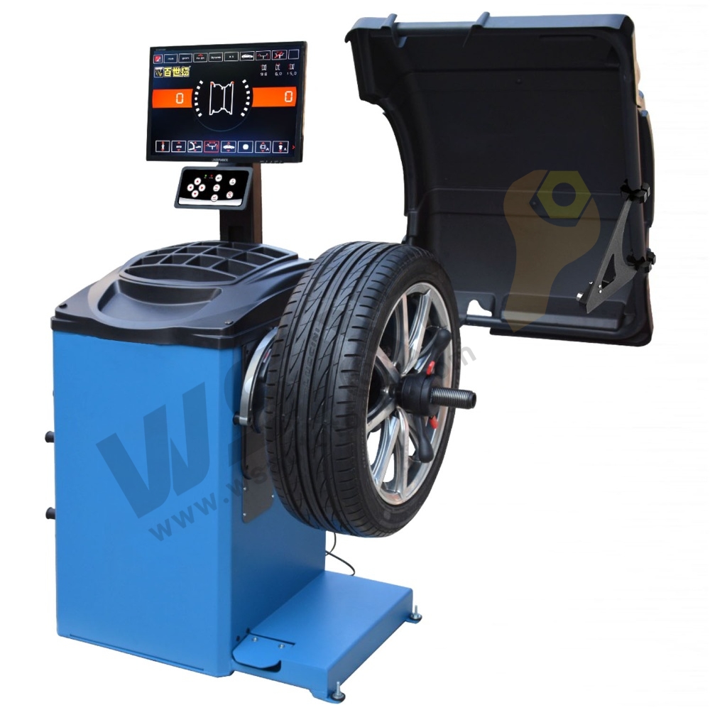 LCD Wheel Balancer with Foot Brake for 1'' to 28'' Tyres