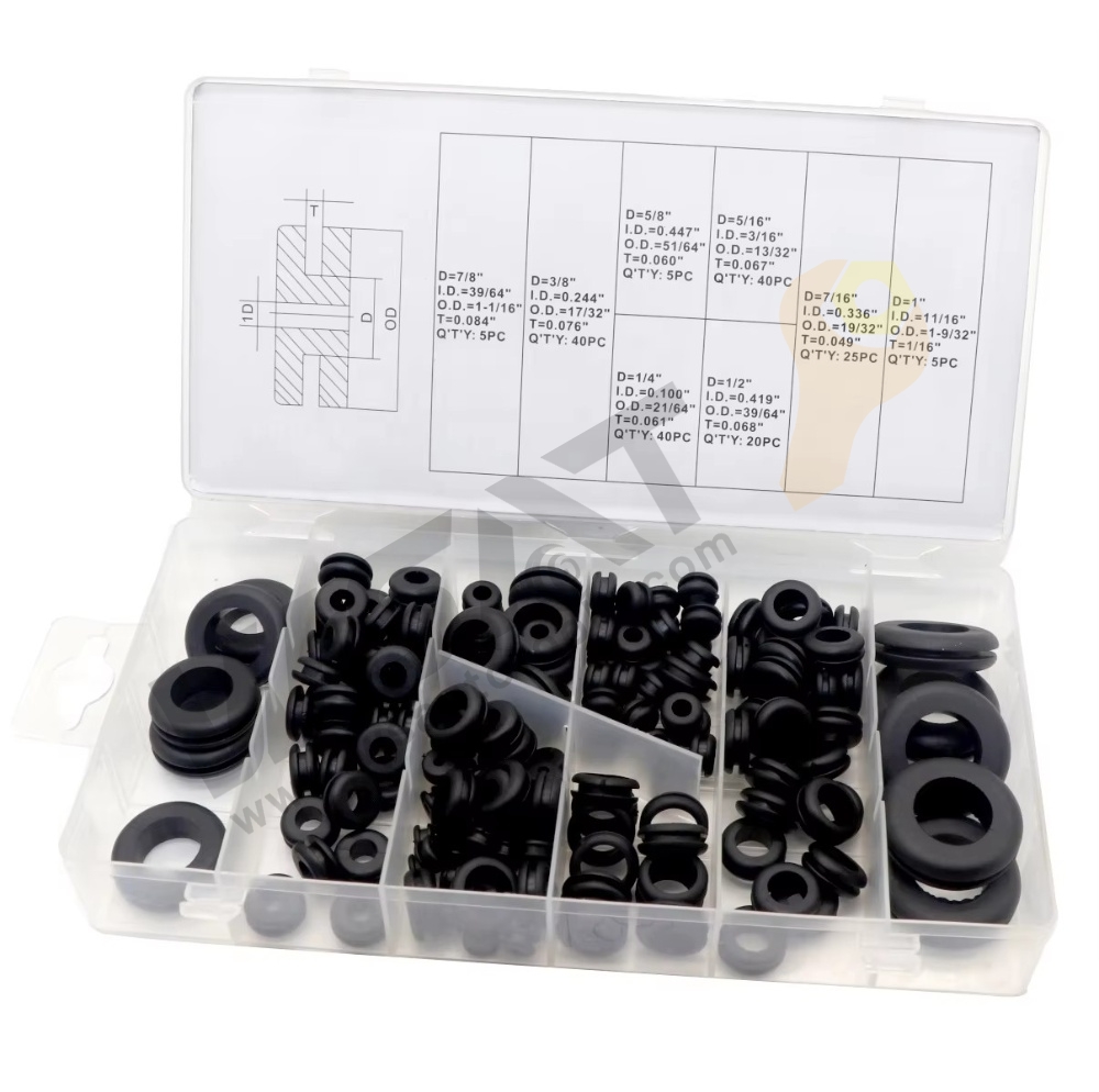 180PC 8 sizes Car Fuse Accessories Grommet Gasket Rubber Grommet