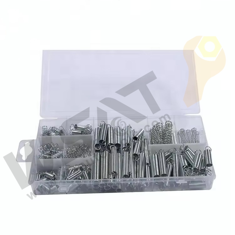 200PC Spring Assortment Set Zinc Plated Extension and Compression Industry Spring Assortment