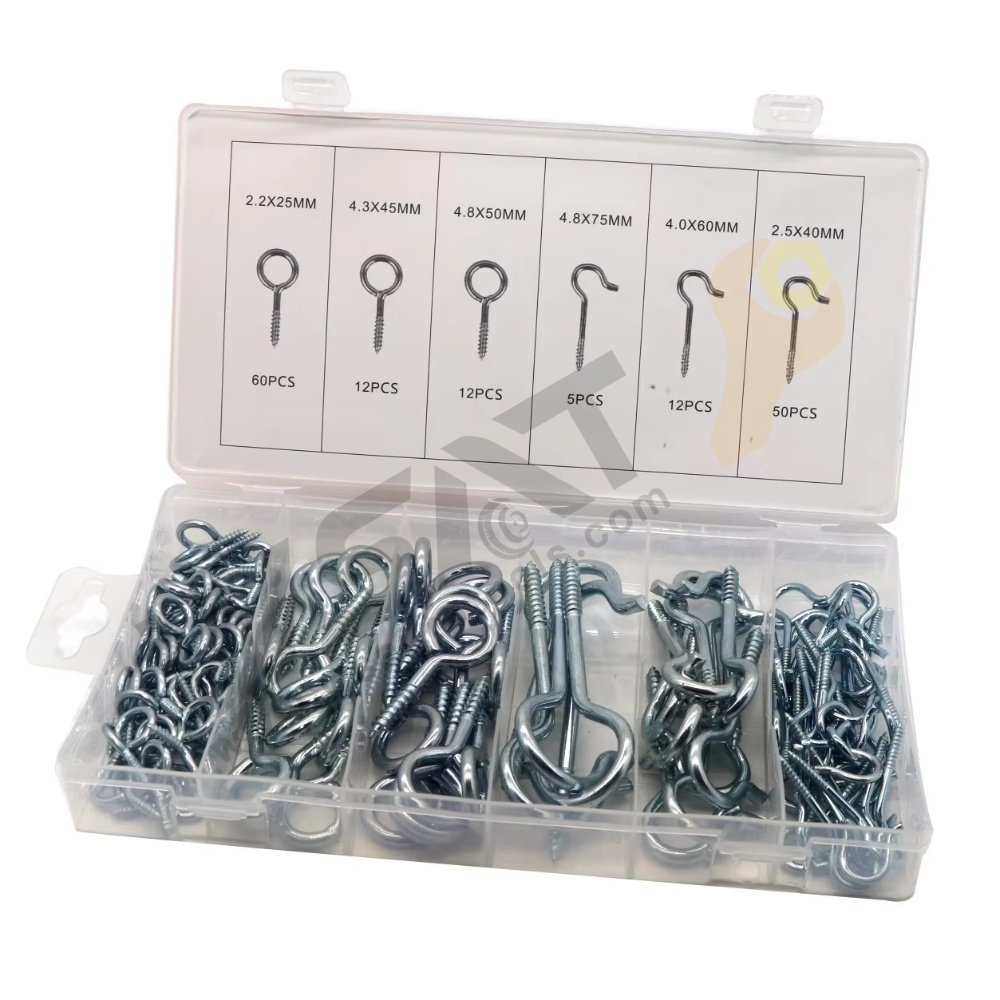 151PC Eye Bolt Eyebolt Eyelet Hook Screw Assortment 