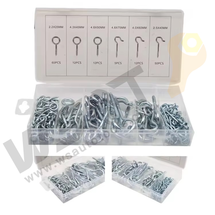 151PC Eye Bolt Eyebolt Eyelet Hook Screw Assortment 