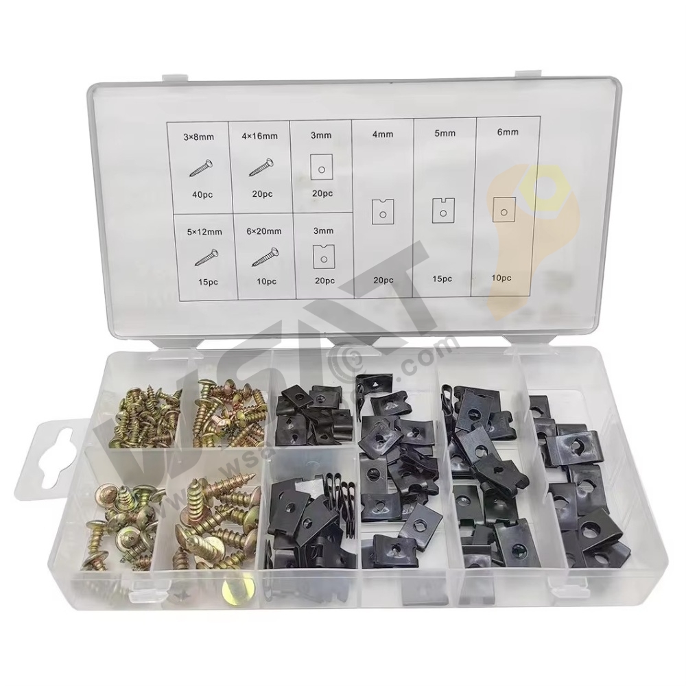 170PC U-Clips & Screw Assortment Kit