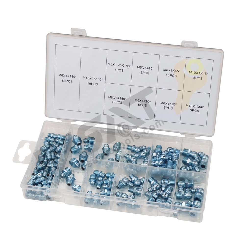 110PC  Metric/SAE Grease Nipple Assortment