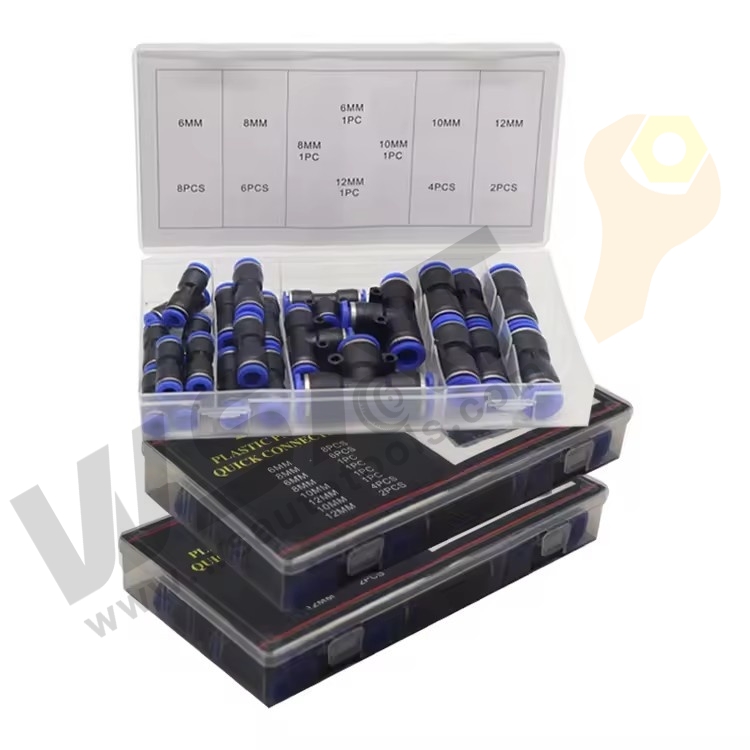 24PC Plastic Pneumatic Quick Connector Kit