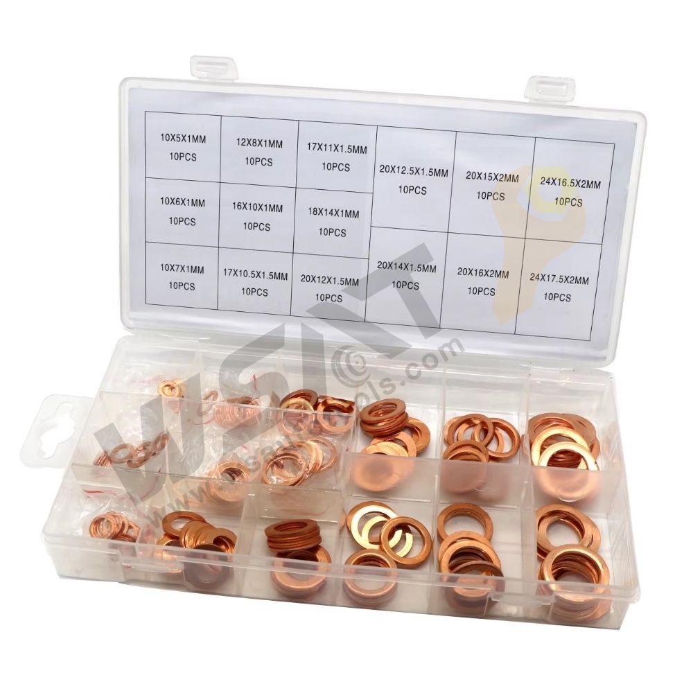 110PC/150PC/400PC/568PC Multi Size Metric Copper Washer Assortment