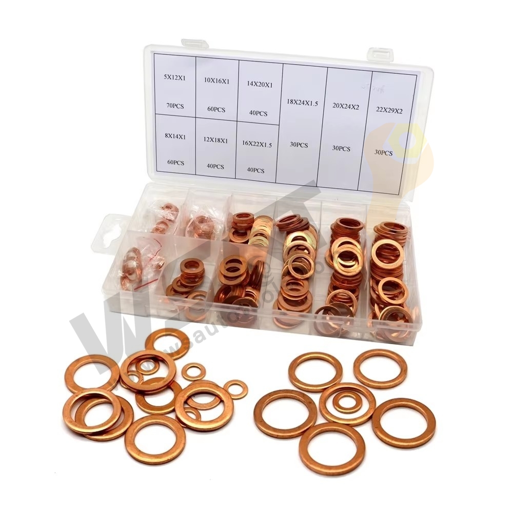 110PC/150PC/400PC/568PC Multi Size Metric Copper Washer Assortment