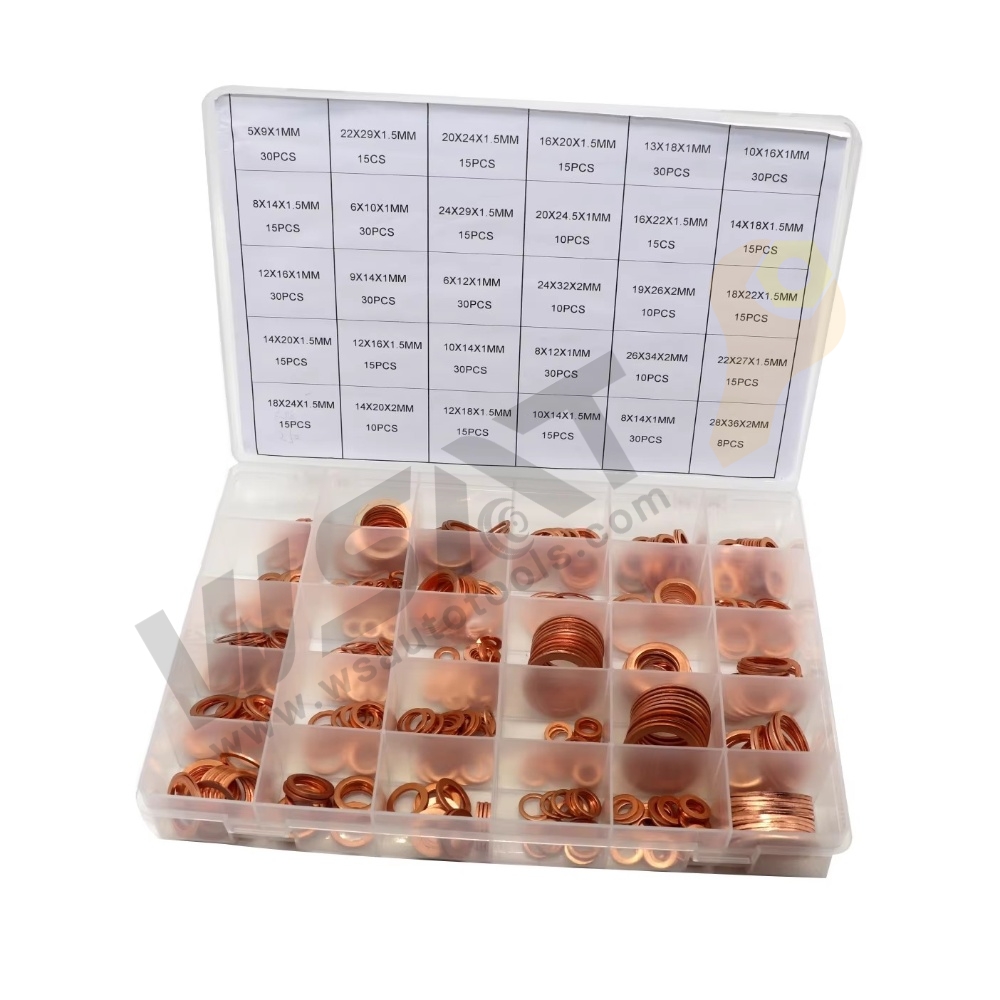 110PC/150PC/400PC/568PC Multi Size Metric Copper Washer Assortment