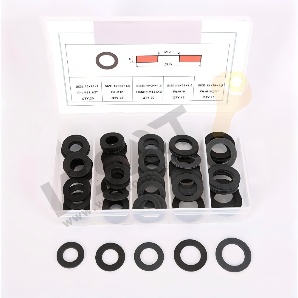 90PC Oil Drain Plug Gaskets Fiber Washer Assortment Kit