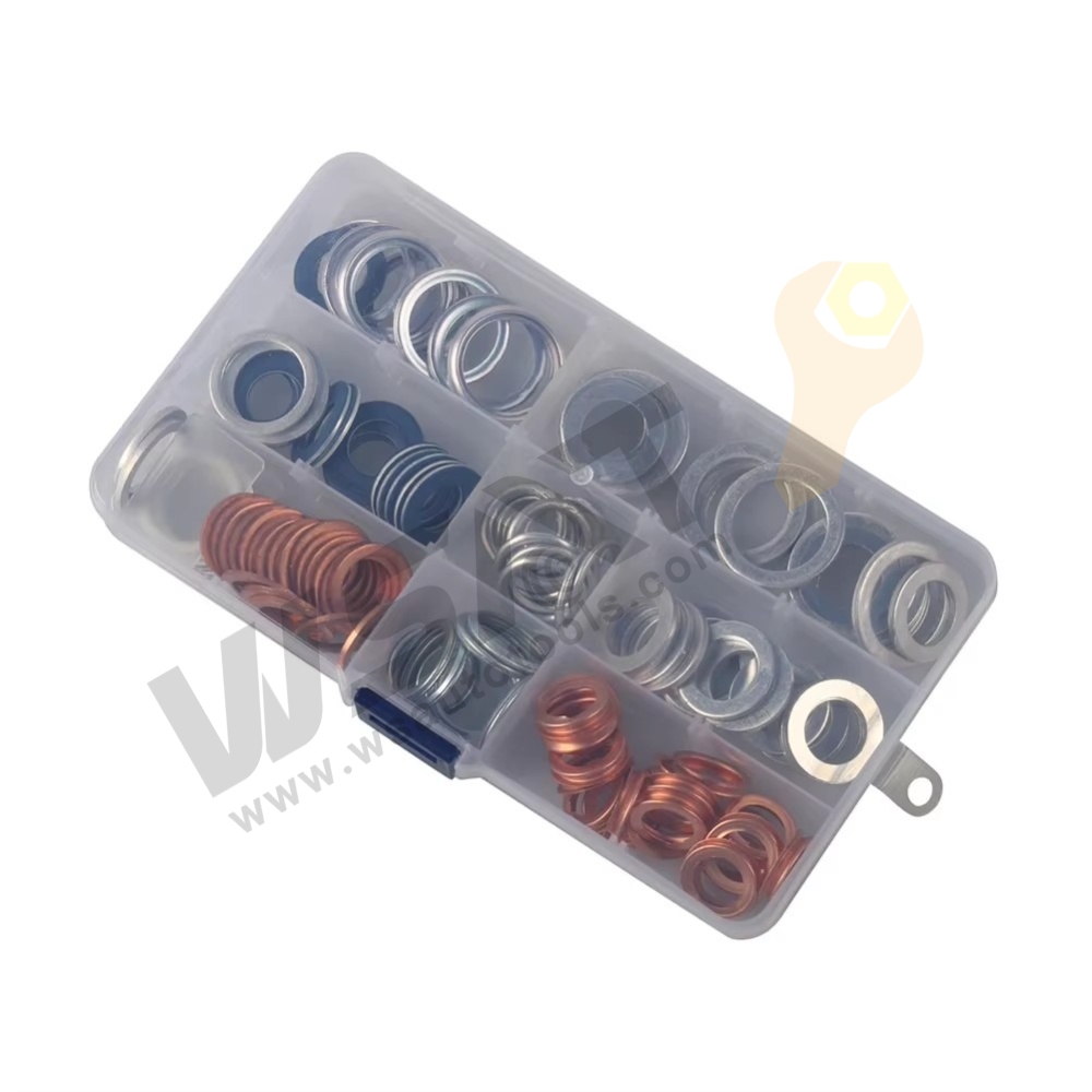 140PC Oil Drain Plug Crush Washer Gasket Seal Set