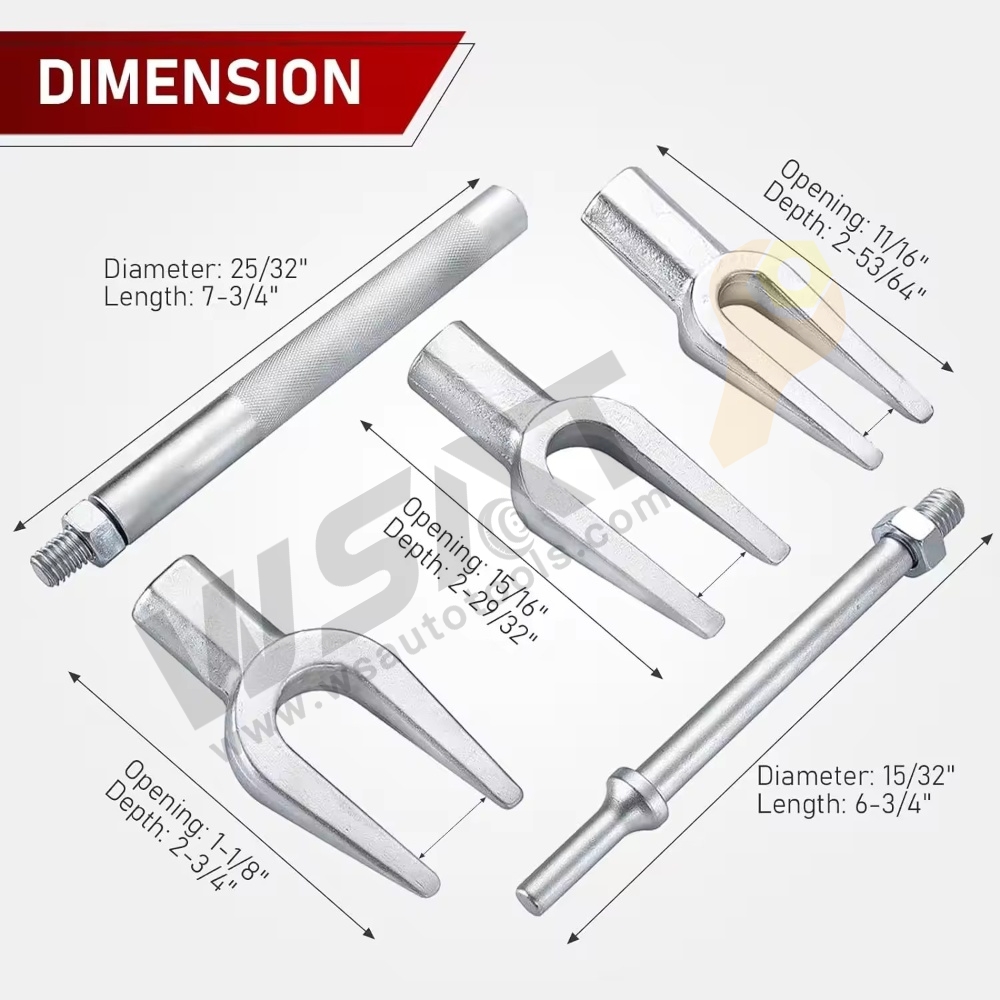 5pcs Pickle Fork Ball Joint Separator Set Tie Rod/Ball Joint Separator Kit for Separating Ball Joints Tie Rods Pitman Arms