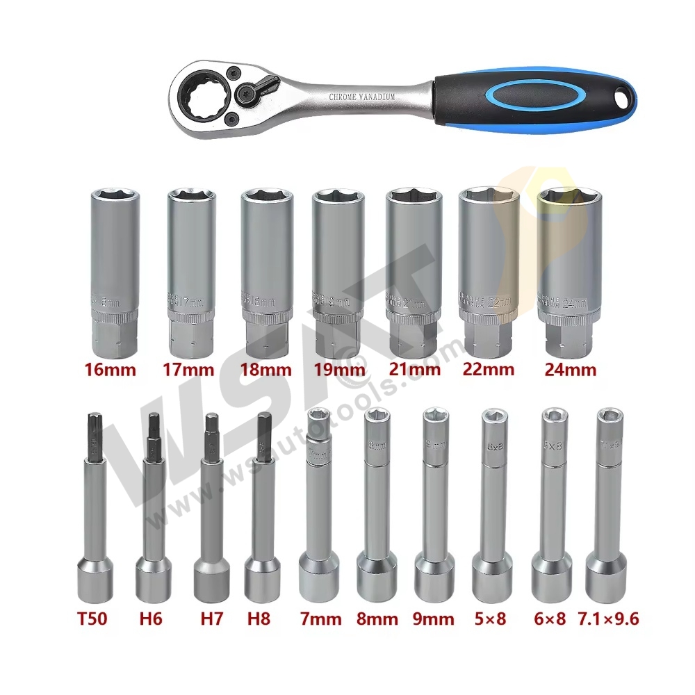 18pcs 1/2 Drive Shock Absorber Remover Installer Tool Kit