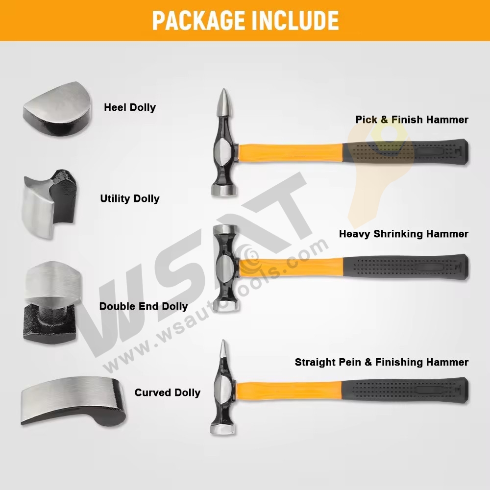 7pc Auto Body Repair Kit - Fiber-Glass Handle