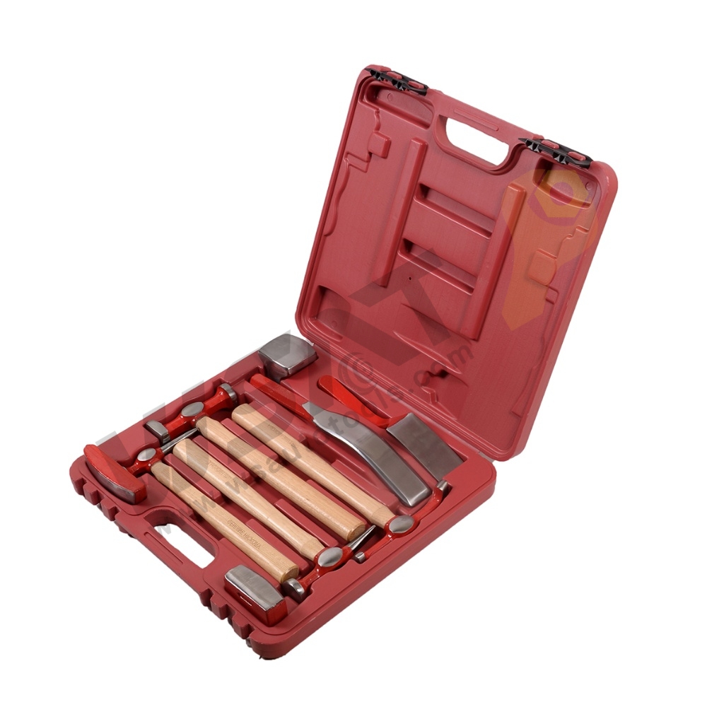 9pc Auto Body Repair Kit - Hickory wooden handle