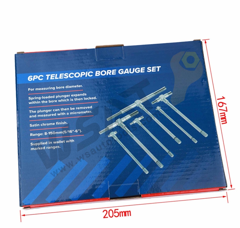 6-Piece Telescopic Bore Gauge Kit