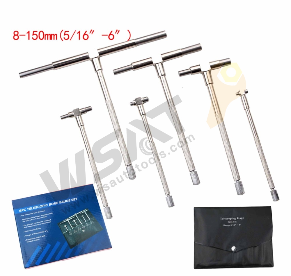6-Piece Telescopic Bore Gauge Kit