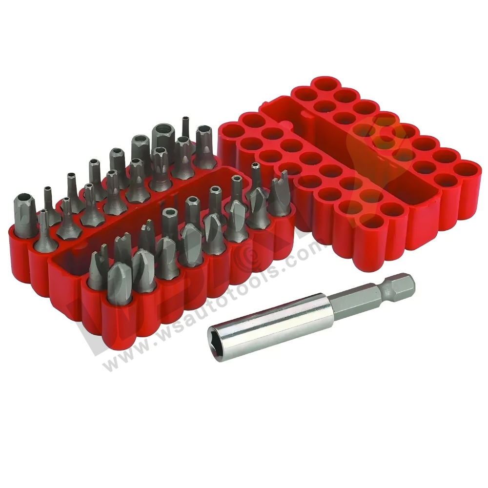 33-Piece Security Screw Bits with Magnetic Extension Bit Holder