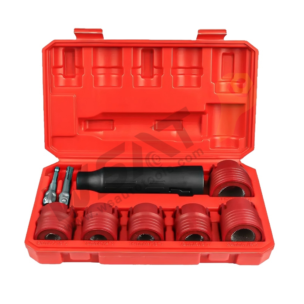 9 Piece Automotive Wheel Stud Cleaning Tool Set for Removing Rust and Debris