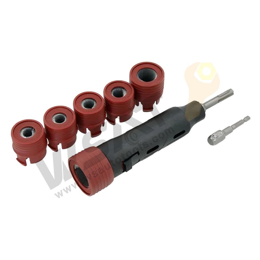9 Piece Automotive Wheel Stud Cleaning Tool Set for Removing Rust and Debris