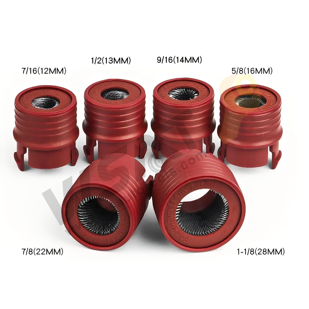 9 Piece Automotive Wheel Stud Cleaning Tool Set for Removing Rust and Debris