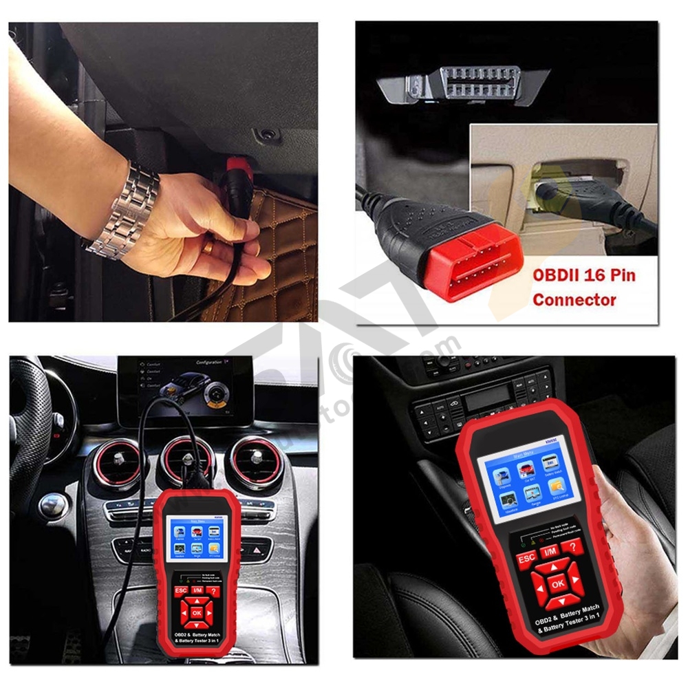 3 in 1 Battery Tester and Battery Match & OBD2 Scanner Diagnostic Tool