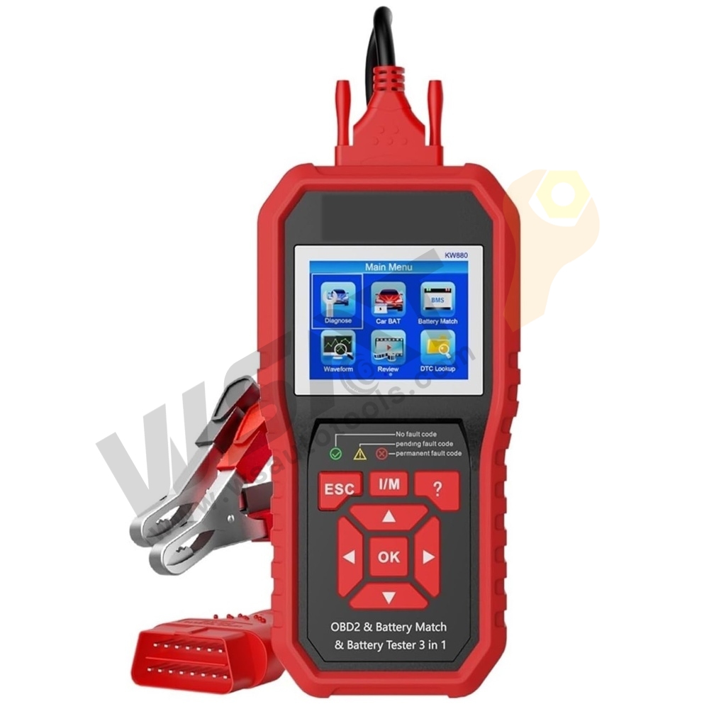 3 in 1 Battery Tester and Battery Match & OBD2 Scanner Diagnostic Tool